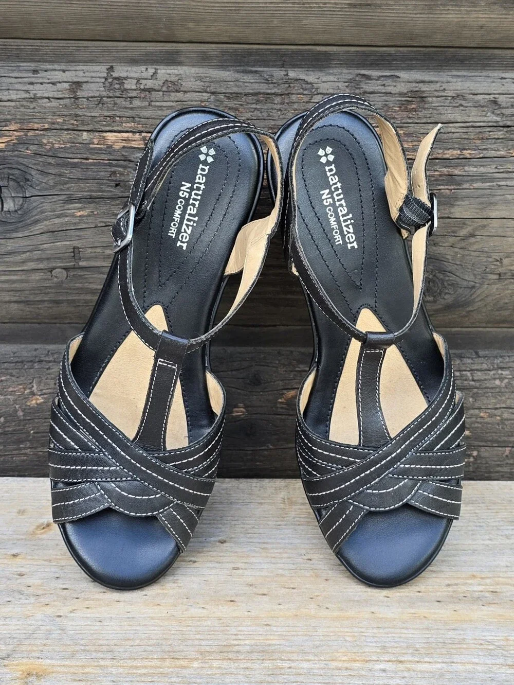 Naturalizer Brunie Y2K Office Siren Revival T-strap N5 Comfort Sandals 8.5M